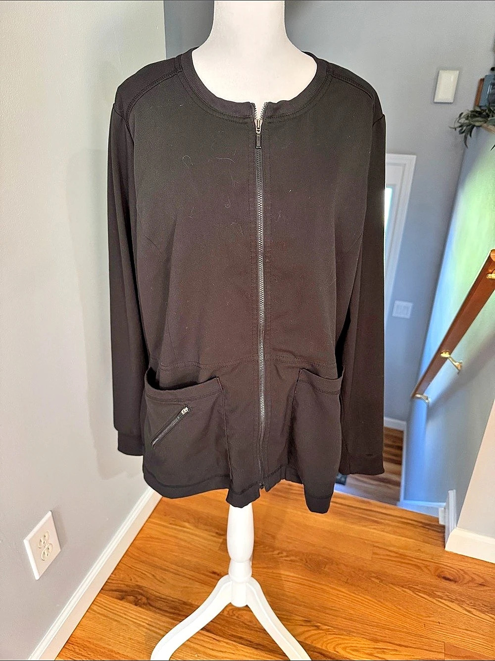 Grey's Anatomy by Barco Millie 3-Pocket Zip Front Warm Up Scrub Jacket Millie